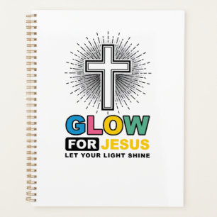 Agenda Diseño de camiseta de luz de cruz cristiana Glow F