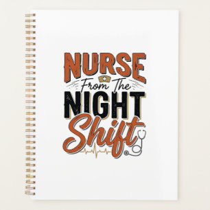 Agenda Diseño de camiseta de turno de noche de enfermera