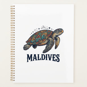 Agenda Diseño de camiseta de viaje de tortuga marina vint