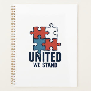 Agenda Diseño de camiseta patriótica de pieza de rompecab