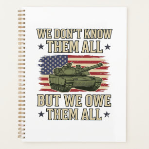 Agenda Diseño de camiseta patriótica de tanque conmemorat