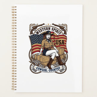 Agenda Diseño de camiseta patriótica de vaquera occidenta