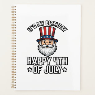 Agenda Diseño de camiseta patriótica Gnome cumpleaños 4 d