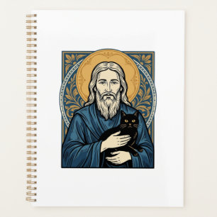 Agenda Diseño de camiseta vectorial de retrato de gato sa