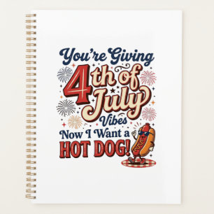 Agenda Diseño de camiseta vintage de hot dog divertido de