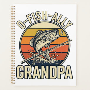 Agenda Diseño de camiseta vintage de pesca del abuelo O-F