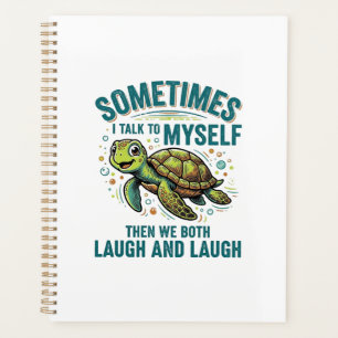 Agenda Diseño de camiseta vintage de tortuga divertida ha