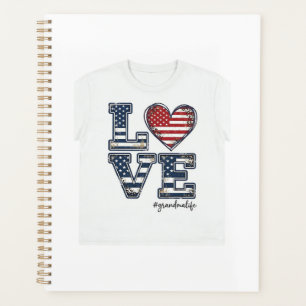 Agenda Diseño de camiseta vintage de vida amor abuela pat