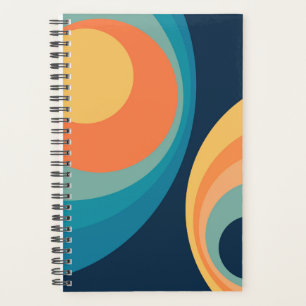 Agenda Diseño de círculos retro coloridos