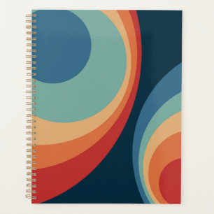 Agenda Diseño de círculos retro coloridos