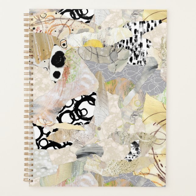 Agenda Diseño de Collage Abstracto Elegante Neutro (Anverso)