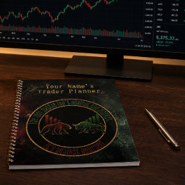 Agenda Diseño de comerciante de toro y oso de mentalidad 