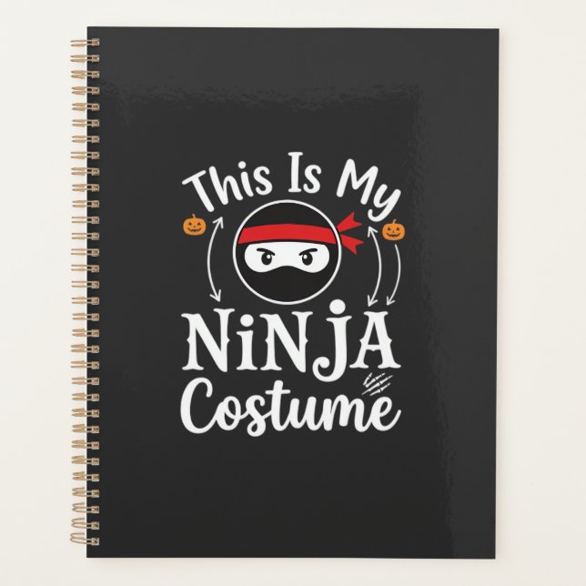 Agenda Diseño de disfraz de ninja divertido para Hallowee (Anverso)
