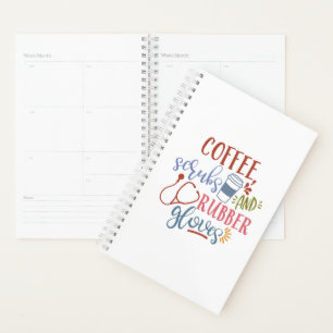 Agenda Diseño De Escudos De Café Y Guantes De Goma Para