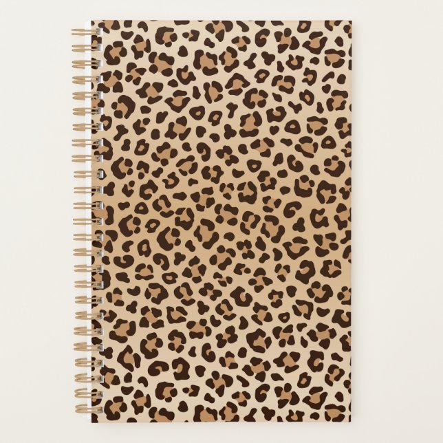 Agenda diseño de estampado de leopardo exótico (Anverso)