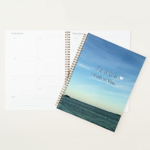 Agenda Diseño de fe Cielo con paloma Jesús