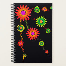 Agenda Diseño de flores coloridas