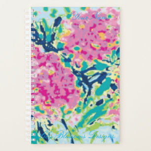 Agenda Diseño de flores planner pequeño (14 cm x 21,6 c
