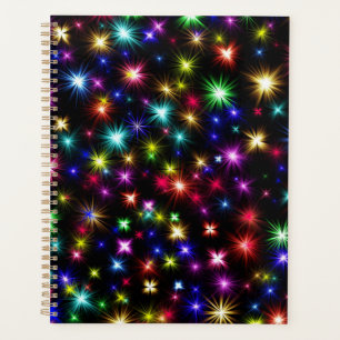 Agenda Diseño de Fuegos Artificiales de Estrellas Colorid