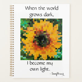 Agenda Diseño de girasol brillante