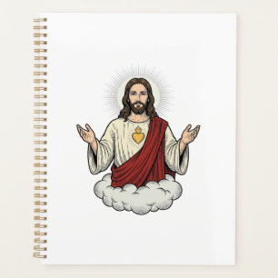 Agenda Diseño de grabado vintage devocional del Sagrado C