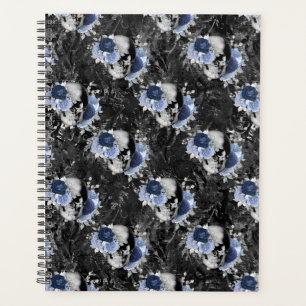 Agenda Diseño de la serie Blue Floral Skull 1