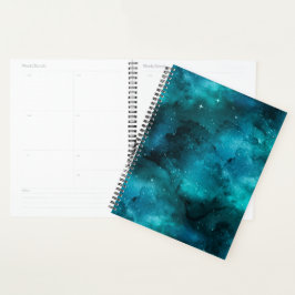 Agenda Diseño de la serie Galaxia Verde Azulado 7
