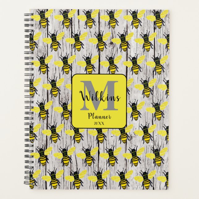Agenda Diseño de madera rústica para el Ilustracion de ab (Anverso)