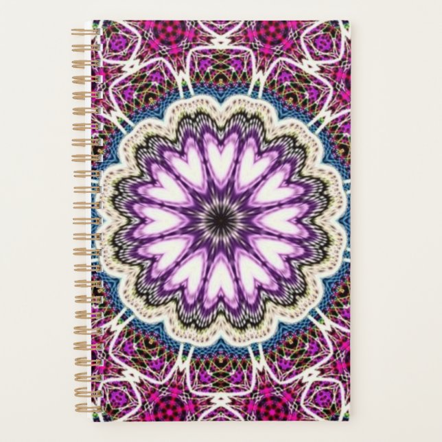 Agenda diseño de mandala floral (Anverso)