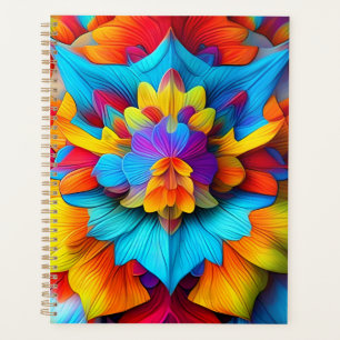Agenda Diseño de Mandala floral colorida