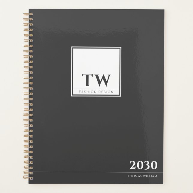 Agenda Diseño de moda gris oscuro (Anverso)