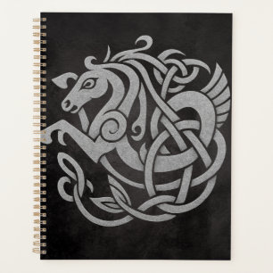 Agenda Diseño de Nudo de Caballo Mitológico Nórdico