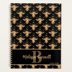 Agenda Diseño de oro negro personalizado de Queen Bee