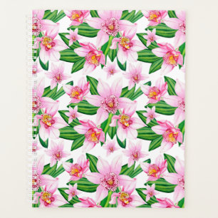 Agenda Diseño de orquídeas acuarelas 12