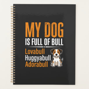 Agenda Diseño de perro divertido lleno de toro