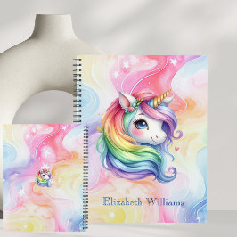 Agenda Diseño de Personalizable Unicornio y Arcoiris para