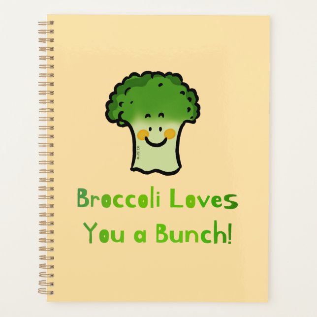 Agenda Diseño de Personalizado Cute Broccoli Pun (Anverso)