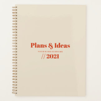 Agenda Diseño de planificación Minimalista de tipografía