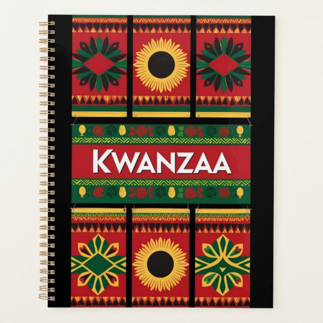 Agenda Diseño de Planner inspirado en Kwanzaa (Anverso)
