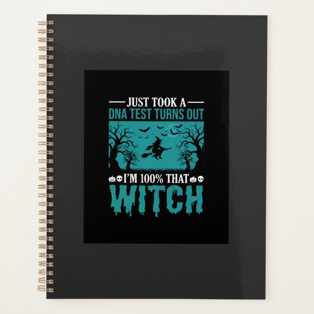 Agenda Diseño de prueba de ADN de bruja de Halloween (Anverso)