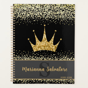 Agenda Diseño de Purpurina de oro de la Corona Real