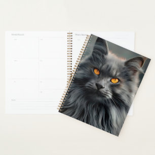 Agenda Diseño de retrato de gato majestuoso de pelo largo