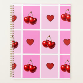 Agenda Diseño de tablero de ajedrez de corazón de cereza 