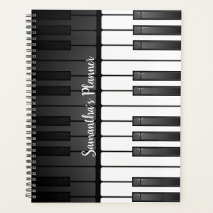 Agenda Diseño de teclado de piano Planner semanal/mensual