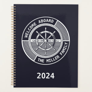 Agenda Diseño de temática náutica con rueda de vela