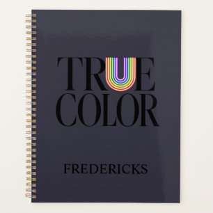 Agenda Diseño de tipografía personalizada editorial True 