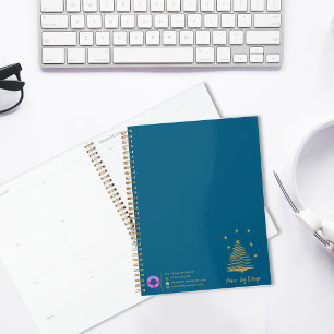 Agenda Diseño de vacaciones de estrellas de oro con marca