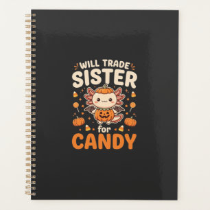 Agenda Diseño de vector de intercambio de dulces de Hallo