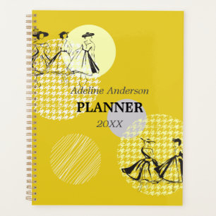 Agenda Diseño del modelo de moda París amarillo blanco vi