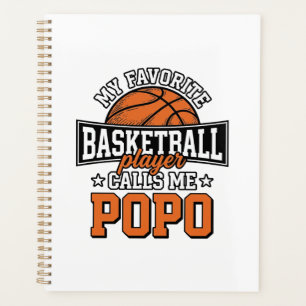 Agenda Diseño Deportivo Vintage Divertido Baloncesto Popo